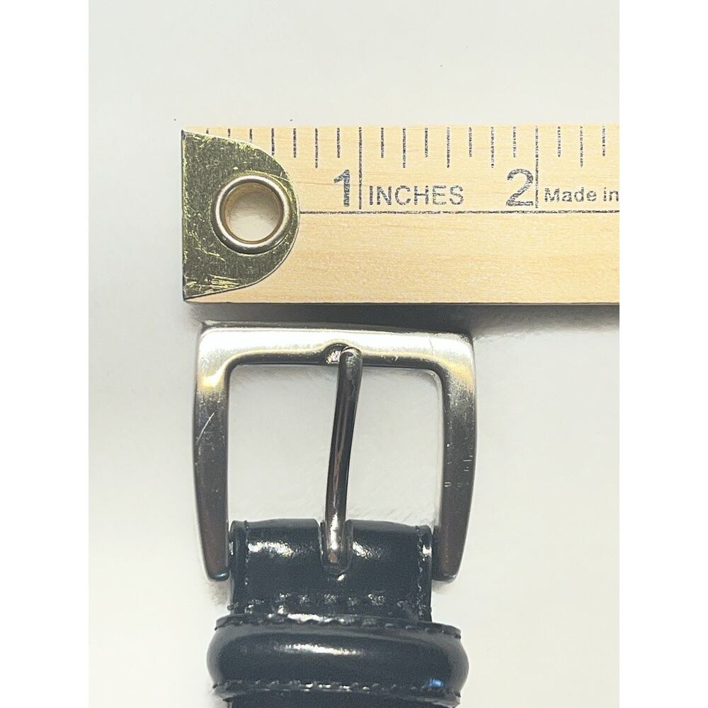 Coach 5936 Mens 42" 105 CM Black Leather Belt Silver Tone Buckle Classic - Picture 13 of 13